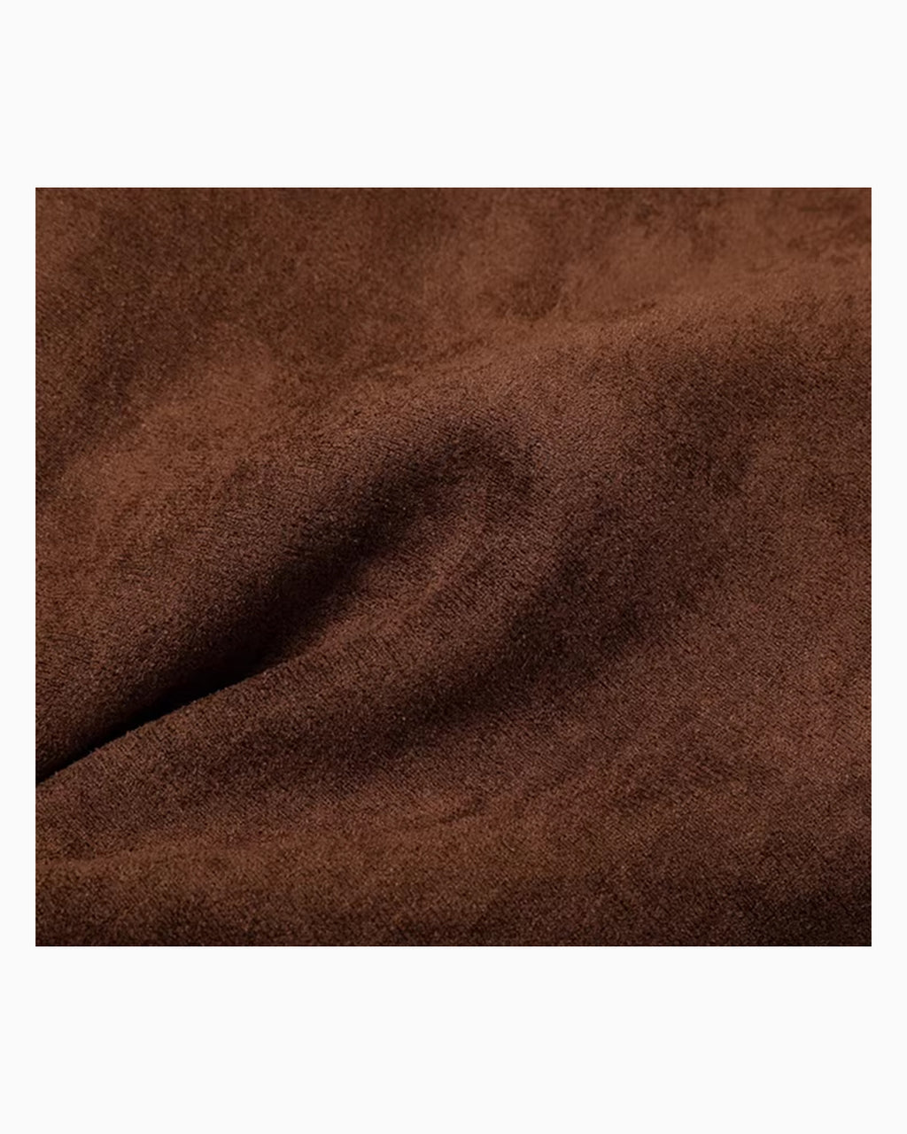 Texture of Brown Suede Tote Bag with Vegan Faux leather single shoulder strap
