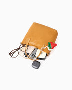 Mini Leather Tote Crossbody Bag with Charm