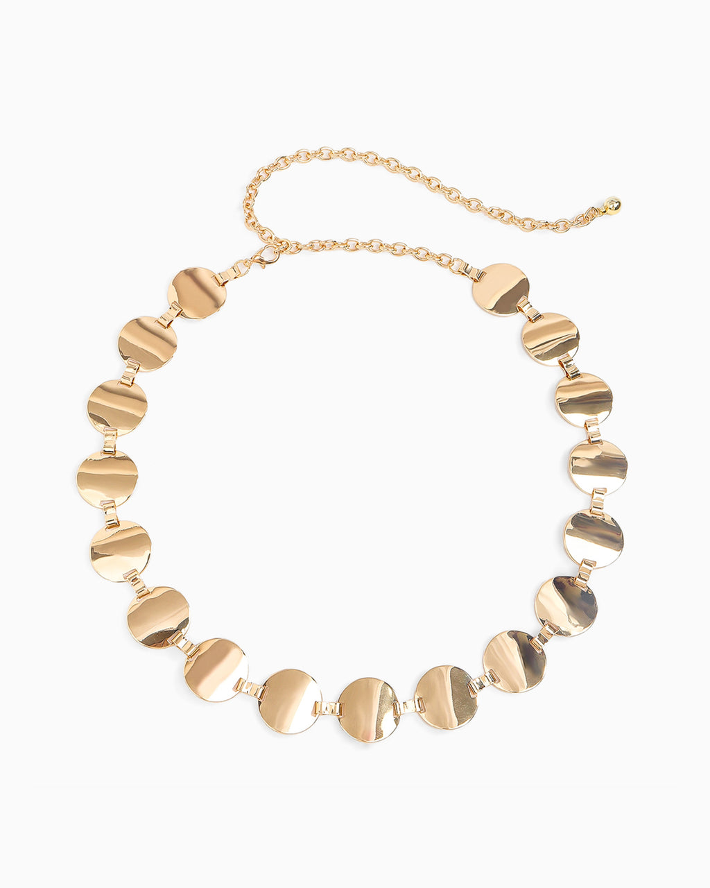 Women's Golden Reflective Discs Chain Belt