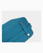 Bottom detail of the Genuine Leather Tote Bag with an Adjustable Strap and Inner Pouch