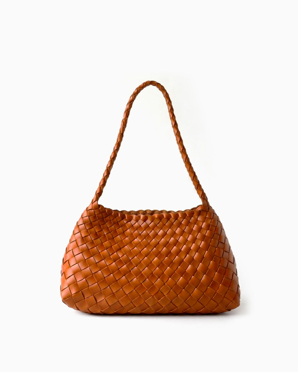 Light Brown Handwoven Genuine Buffalo Leather Shoulder Bag