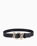 Women's Statement Belt features a Gold Snake Buckle