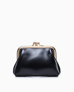 Black Genuine Oil Wax Leather Women’s Purse