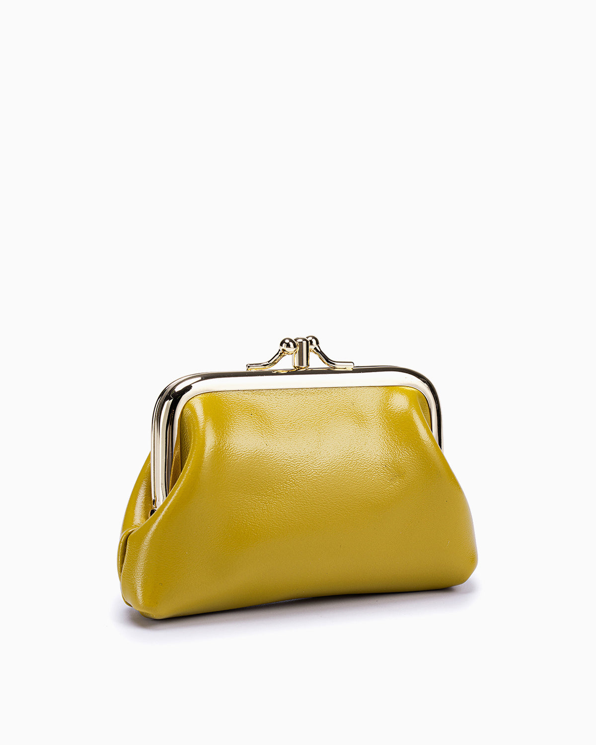 Yellow Genuine Oil Wax Leather Women’s Purse