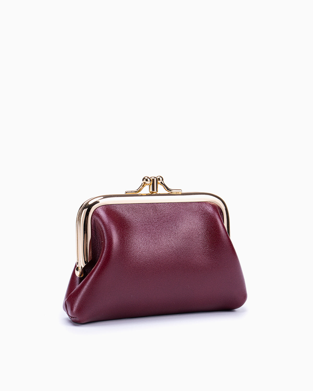 Wine Red Genuine Oil Wax Leather Women’s Purse