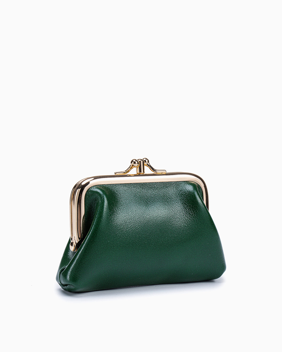 Dark Green Genuine Oil Wax Leather Women’s Purse