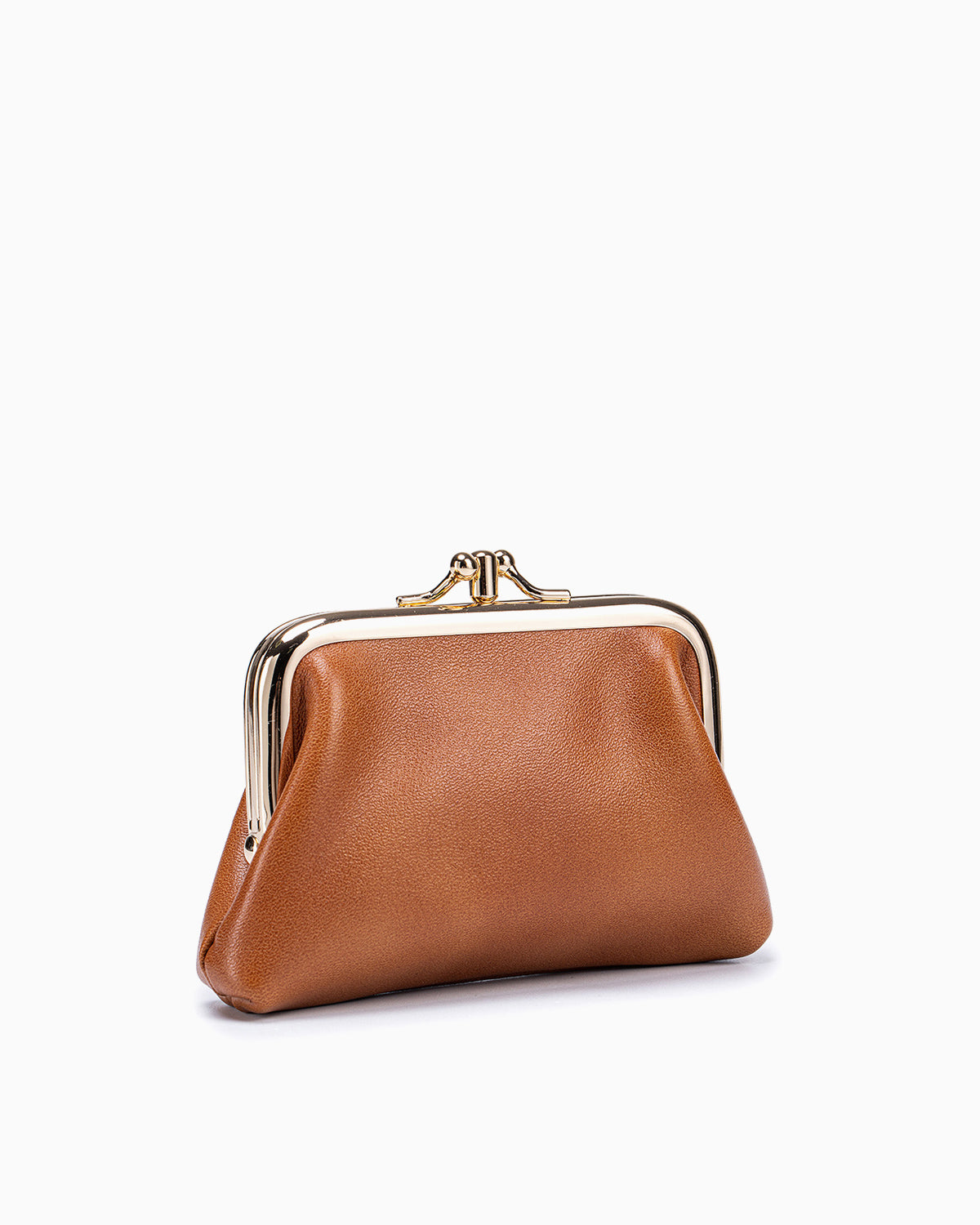 Orange Genuine Oil Wax Leather Women’s Purse