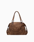 Women’s Studded Handbag, Elegant & Versatile Tote, Brown color
