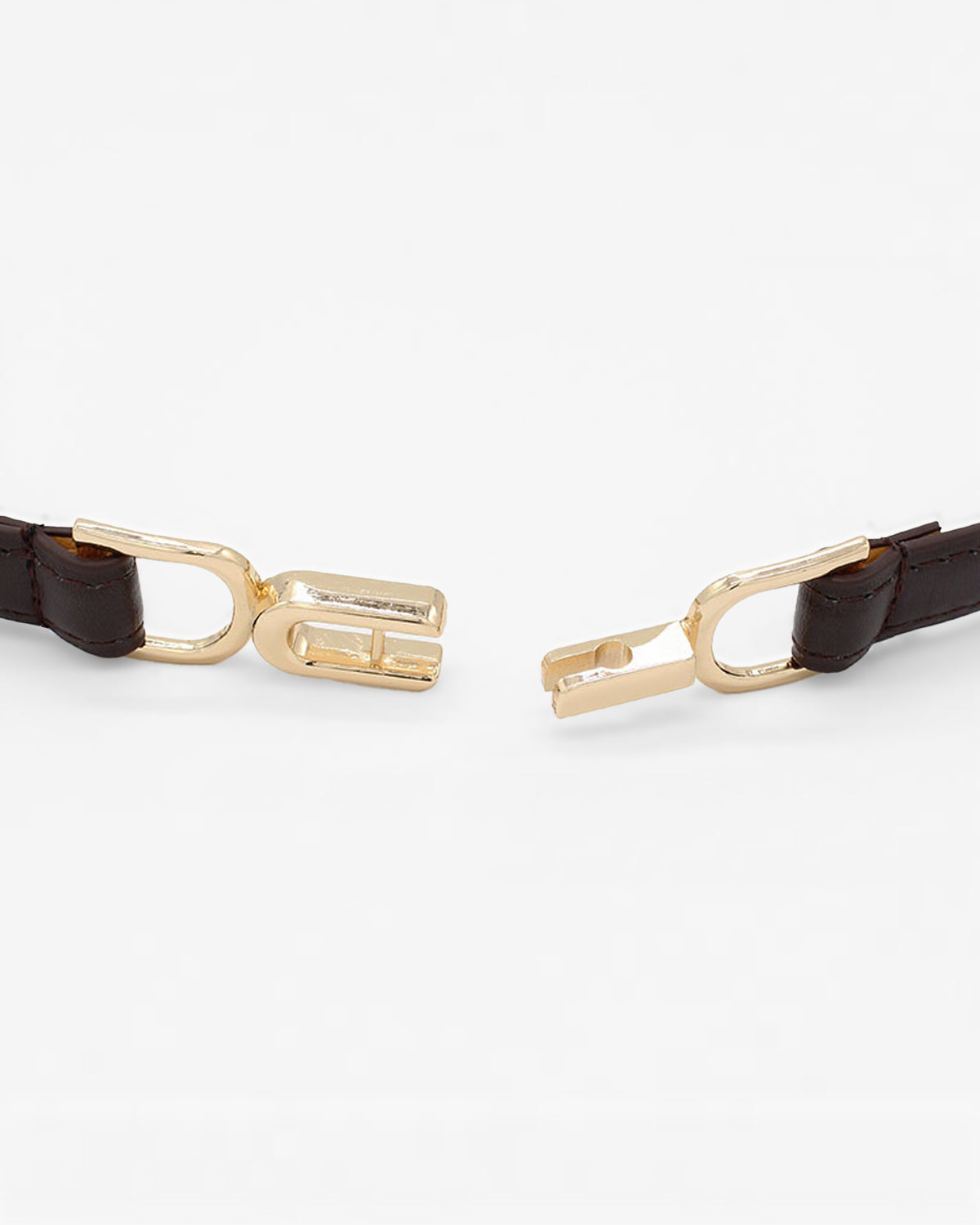 Women's Classic Slim Belt with Gold Chain Clasp