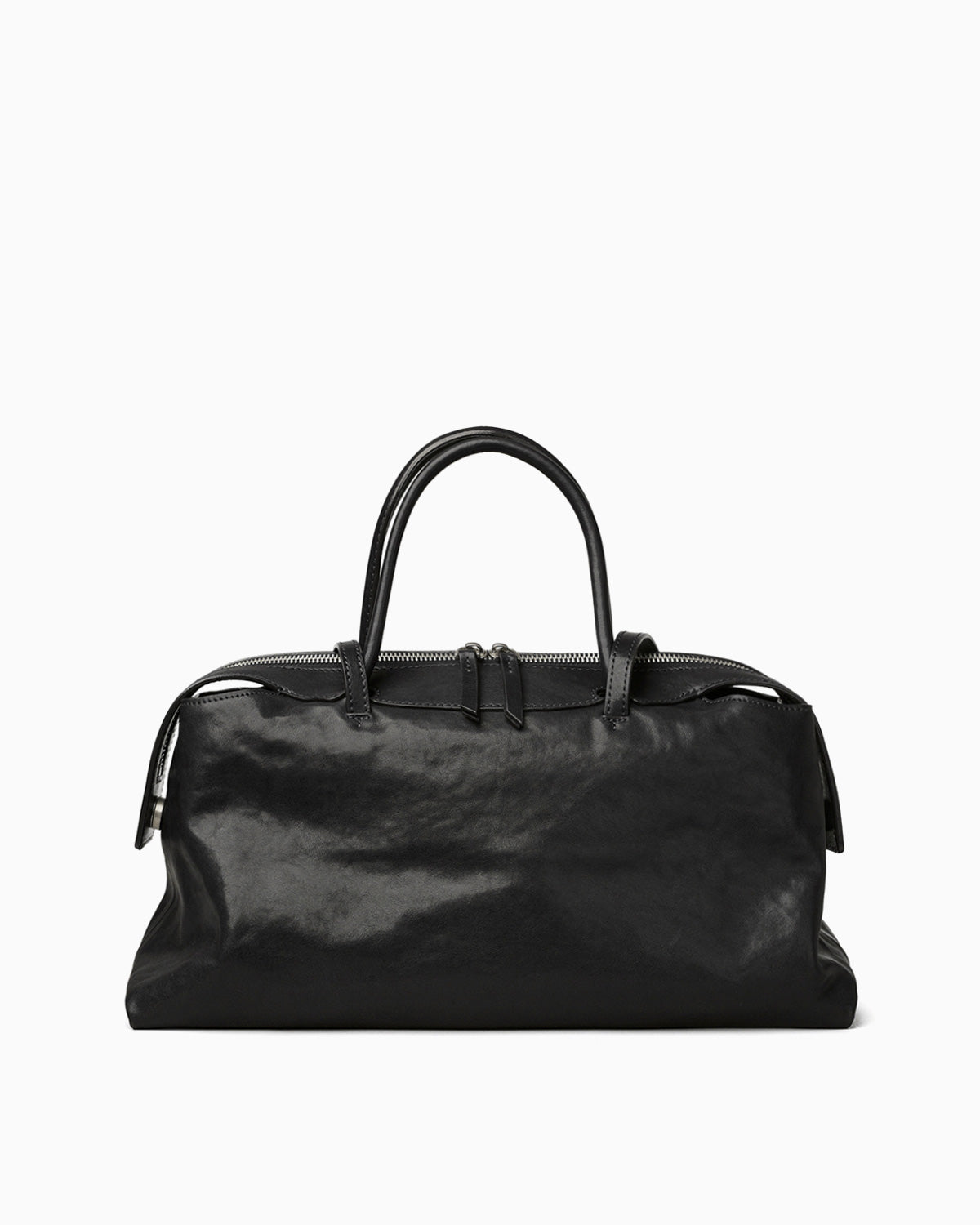 Large Black Leather Pillow Handbag with Shoulder Straps by BUCKLE Collective