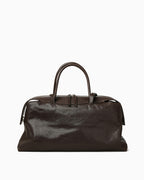 Large Coffee-brown Leather Pillow Handbag with Shoulder Straps | BUCKLE Collective