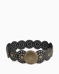 Women's Bohemian Medallion Belt with Perforated Discs
