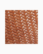 Leather texture of the Genuine Cowhide Leather Woven Tote Bucket Bag with Buckle Details