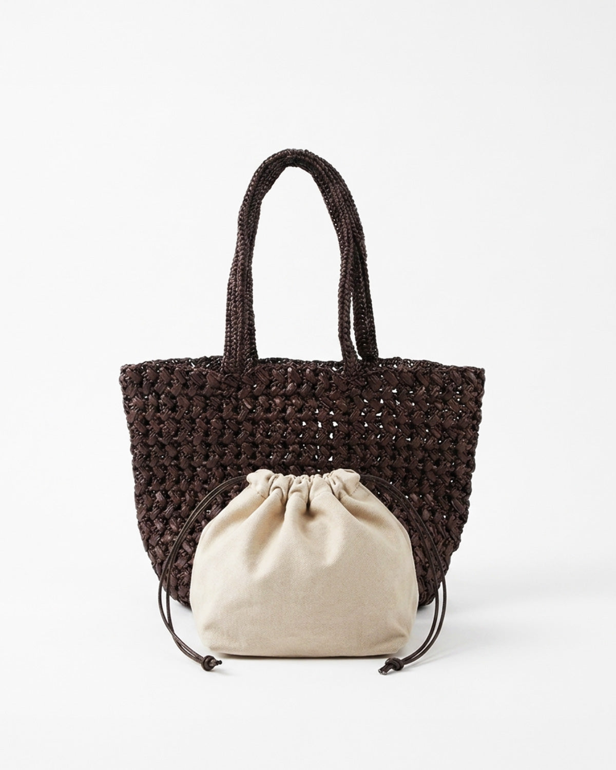 Natural Woven Raffia Tote Bag with Pouch | BUCKLE Collective