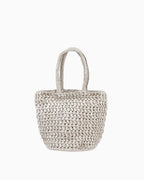Natural, eco-friendly Woven Raffia Tote Bag with Removable Pouch, Off-White Color