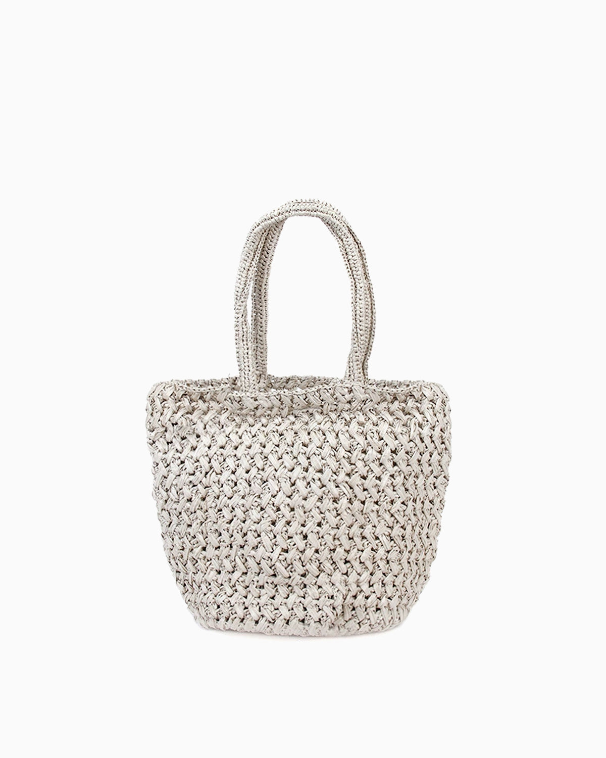 Natural, eco-friendly Woven Raffia Tote Bag with Removable Pouch, Off-White Color