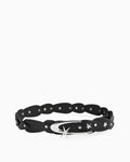 Statement Y2K Cosmic Belt with Crescent Moon Buckle, Black Color
