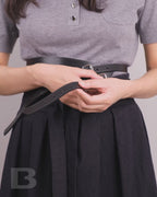 Video demonstration of the Women's Statement Wide Double Buckle Waist Belt by BUCKLE Collective