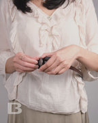 BOHO Style Vintage-Inspired Textured Leather Belt with Ornate Buckle