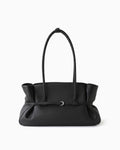 A Black Structured Shoulder Tote with Buckle Strap | BUCKLE Collective