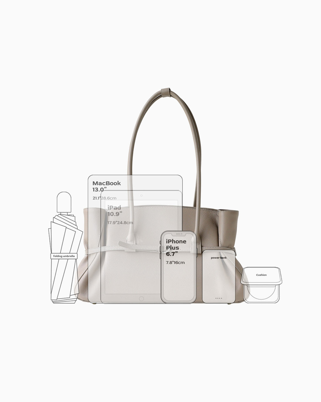 Structured Shoulder Tote with Buckle Strap